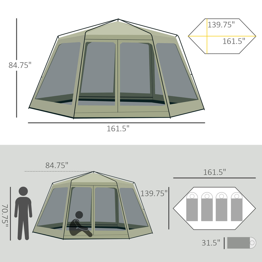 10 Person Large Family Camping Tent with 6 Windows I255