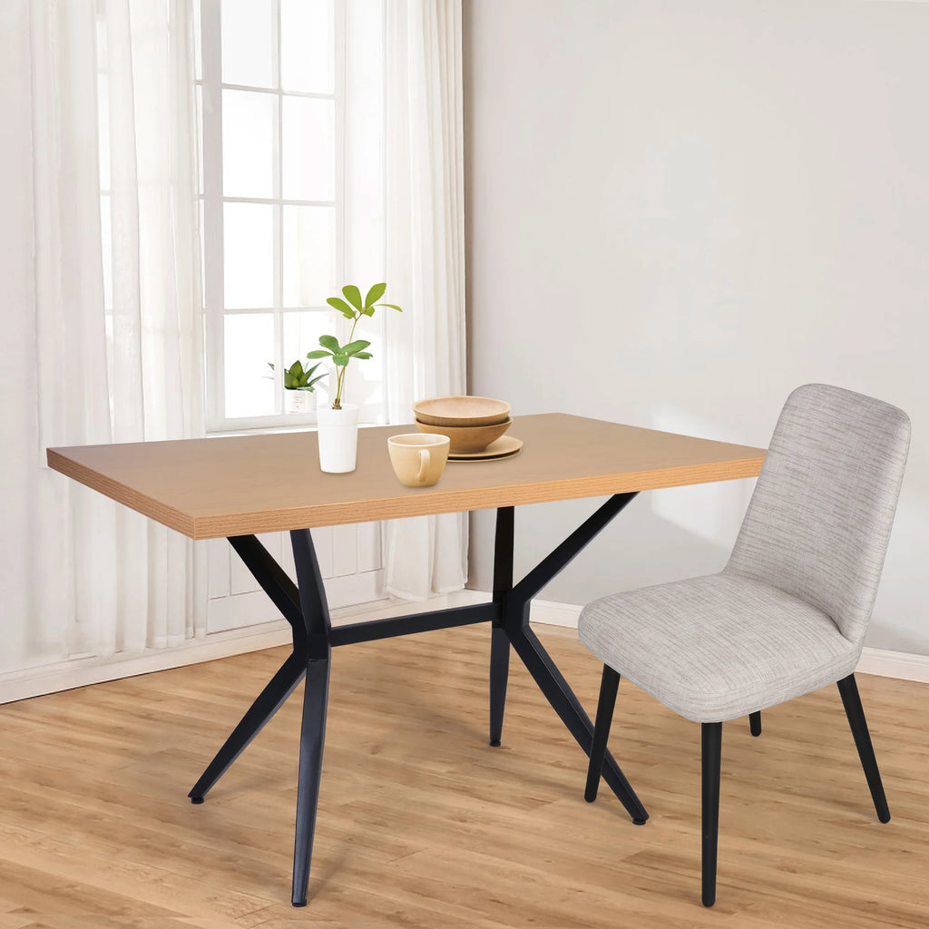 48"x30" Dining Table with Solid Metal Legs C680