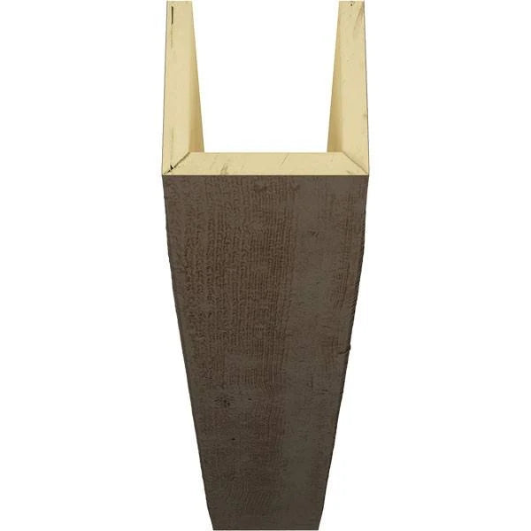 10x22W x 4x22H x 8&L 3-Sided Rough Sawn Faux Wood Ceiling Beam G5505