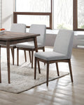 Solid Wood Fabric Upholstered Dining Chair 2Pcs Set Z134