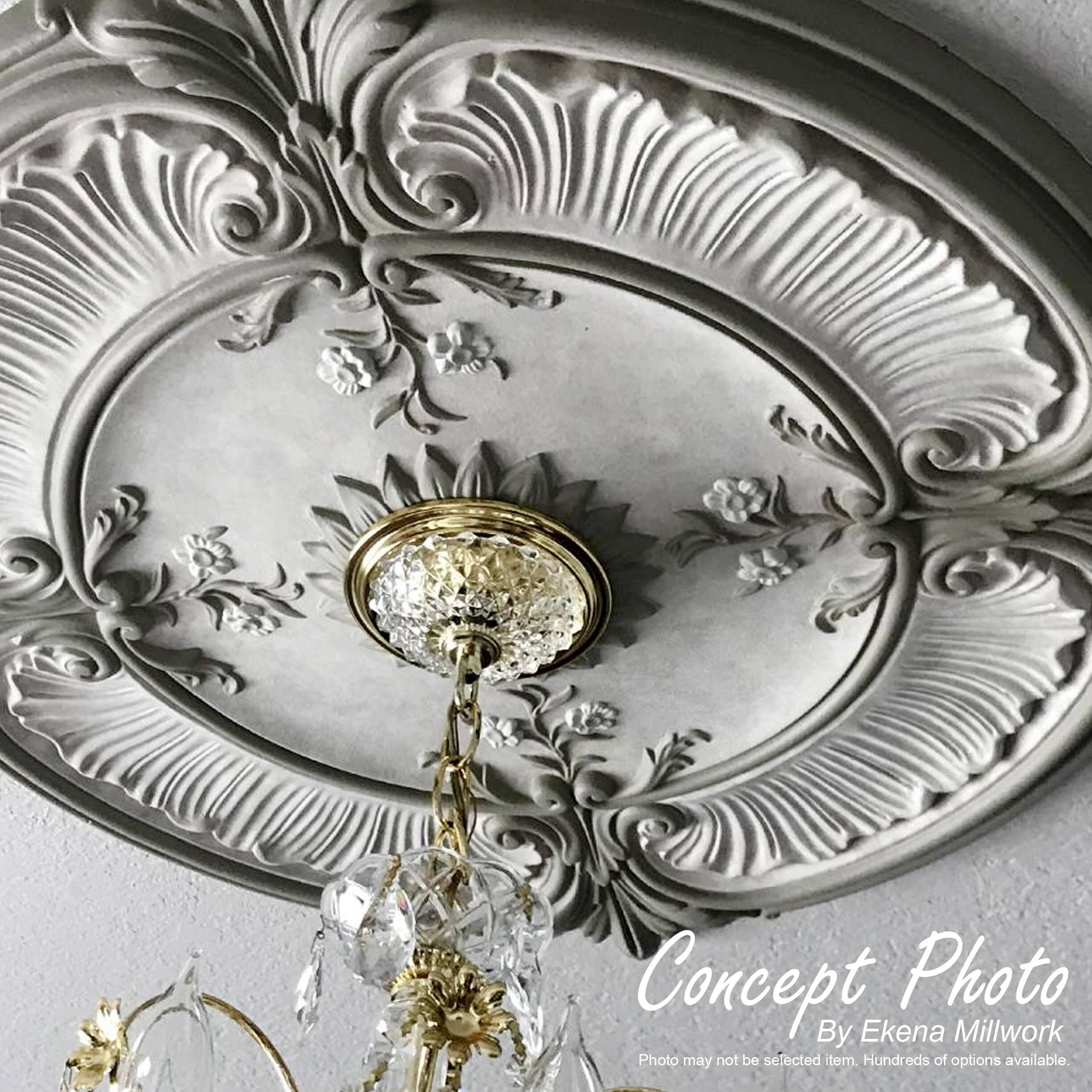 Dauphine Ceiling Medallion, Hand-Painted Cloud Burst Crackle L42172