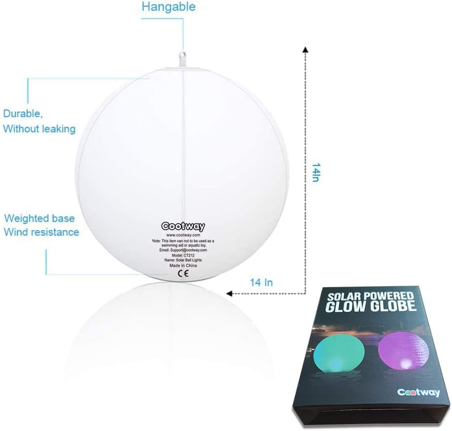 4 PCS Solar Powered Floating Pool Light Y30732