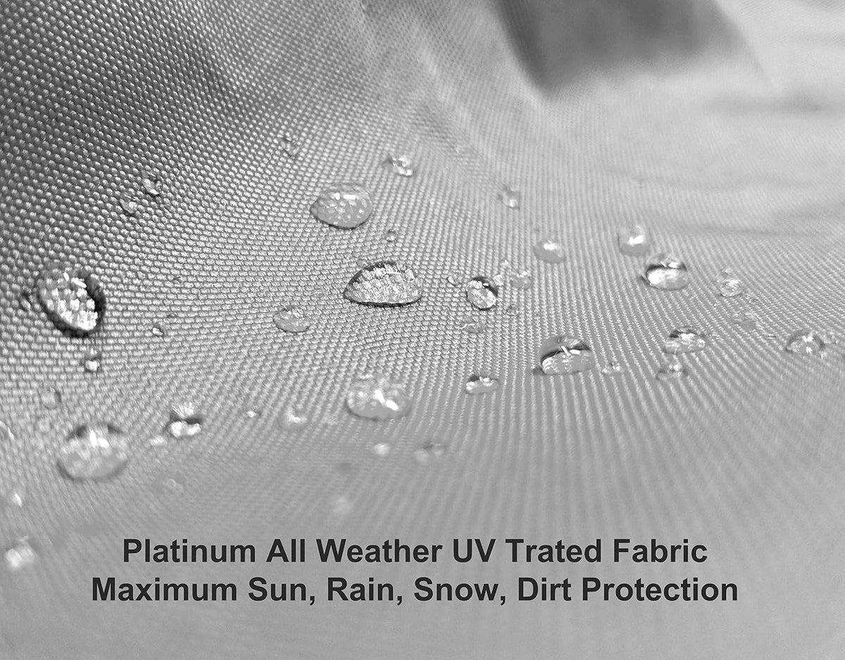 Weatherproof RV Cover for Conversion Van RV 16' - 18' Long with Fleece Lining, Cable Lock, Storage Bag & Wind Straps X721