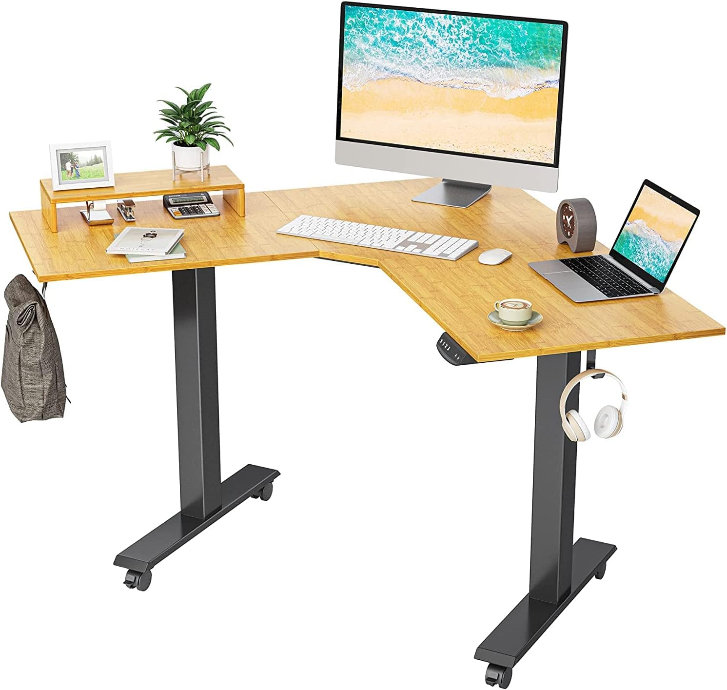 White Top 48 Inches Electric Standing Desk U8518
