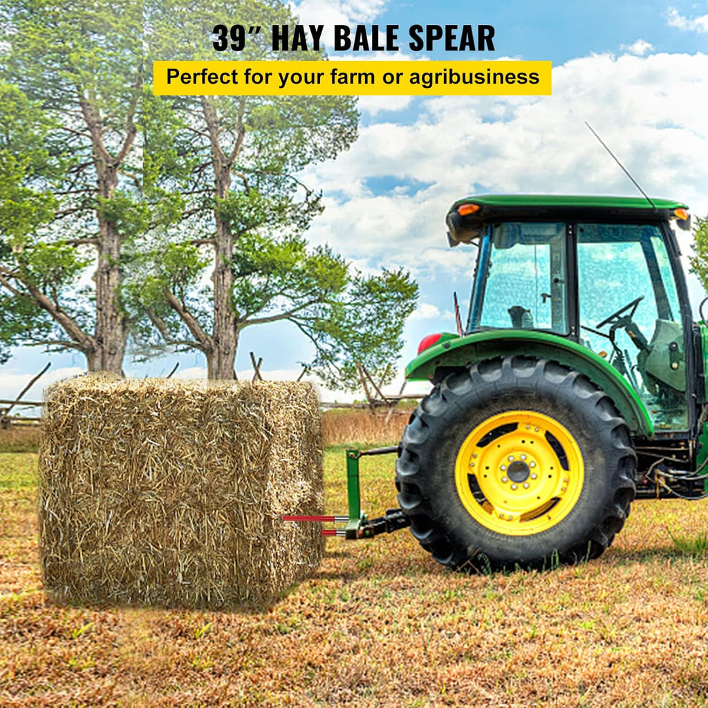 Hay Bale Spear 3000 lbs Capacity 1 3/4 inches Wide with Nut and Sleeve B46081