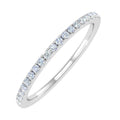 14K White Gold Half Eternity Diamond Wedding Band Ring A606626
