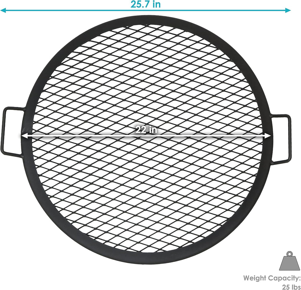 22-Inch Round Steel Fire Pit Cooking Grate R8141