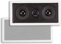 3-Way Fiber In-Wall Speakers 8 Inch Pair With Removable And Paintable Grille R35682
