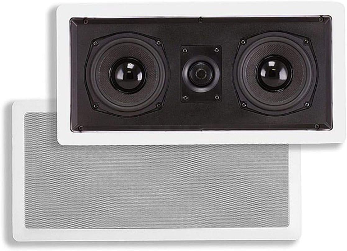 3-Way Fiber In-Wall Speakers 8 Inch Pair With Removable And Paintable Grille R35682