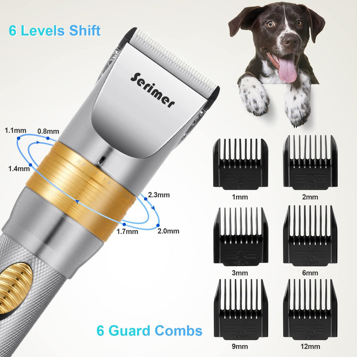 Dog Clippers Plug-in Grooming Kit 12V Heavy Duty Pet Hair Trimmer Set Q349721