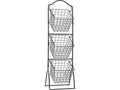 3-Tier Metal Market Basket Antique Black D6007
