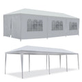 White Outdoor Gazebo Canopy Tent with 8 Removable Walls P8283