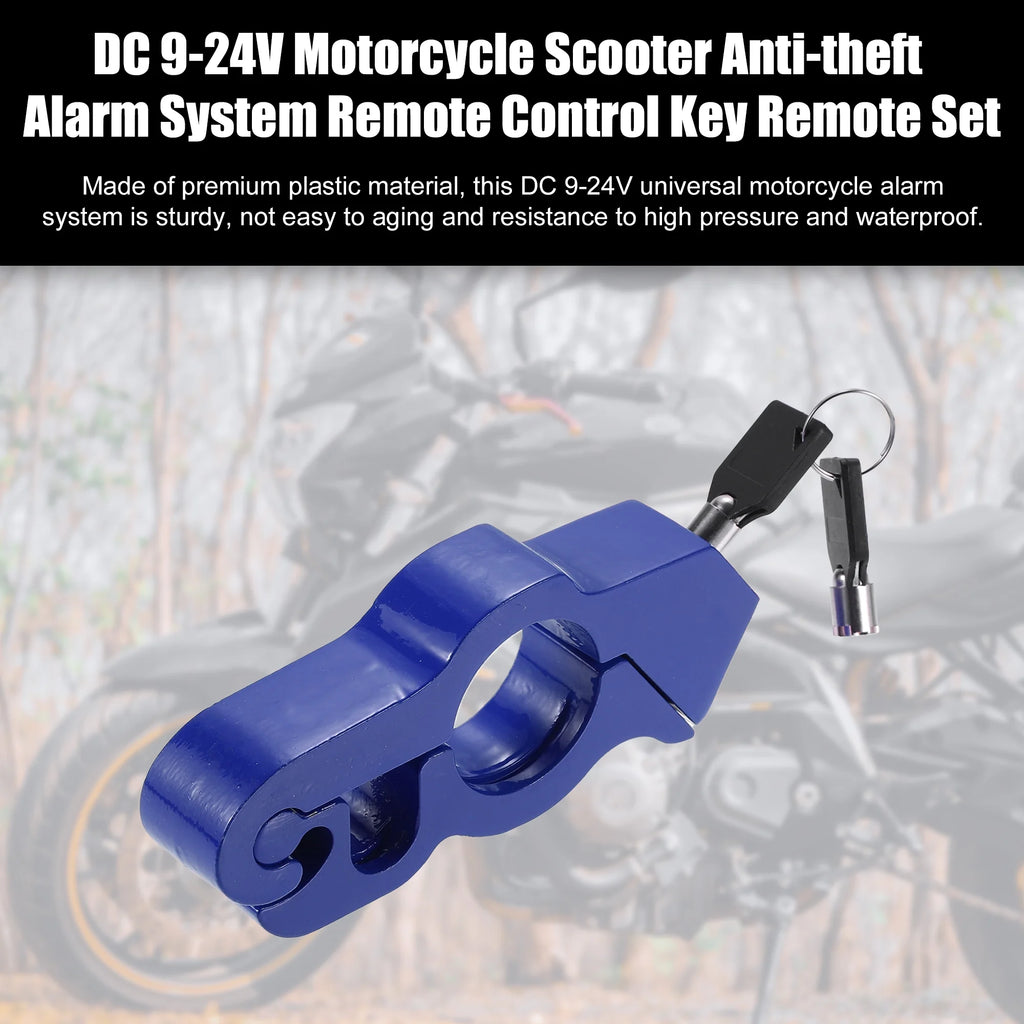 Blue Motorcycle Handlebar Throttle Security Lock A49448