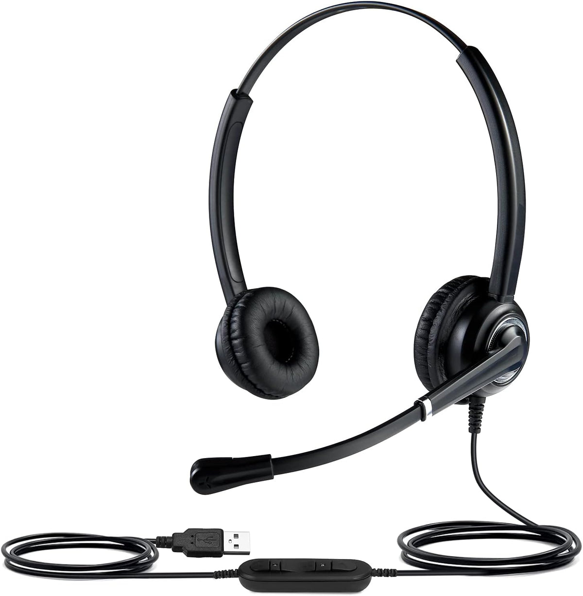 USB Headset with Mute Button and Noise Isolation Microphone, Pack of 2 W858054