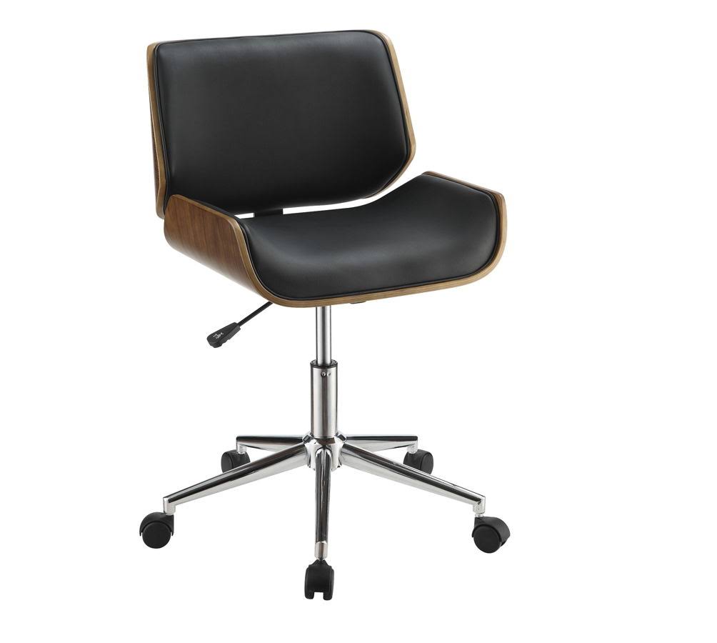 Black Faux Leather Office Chair N782054