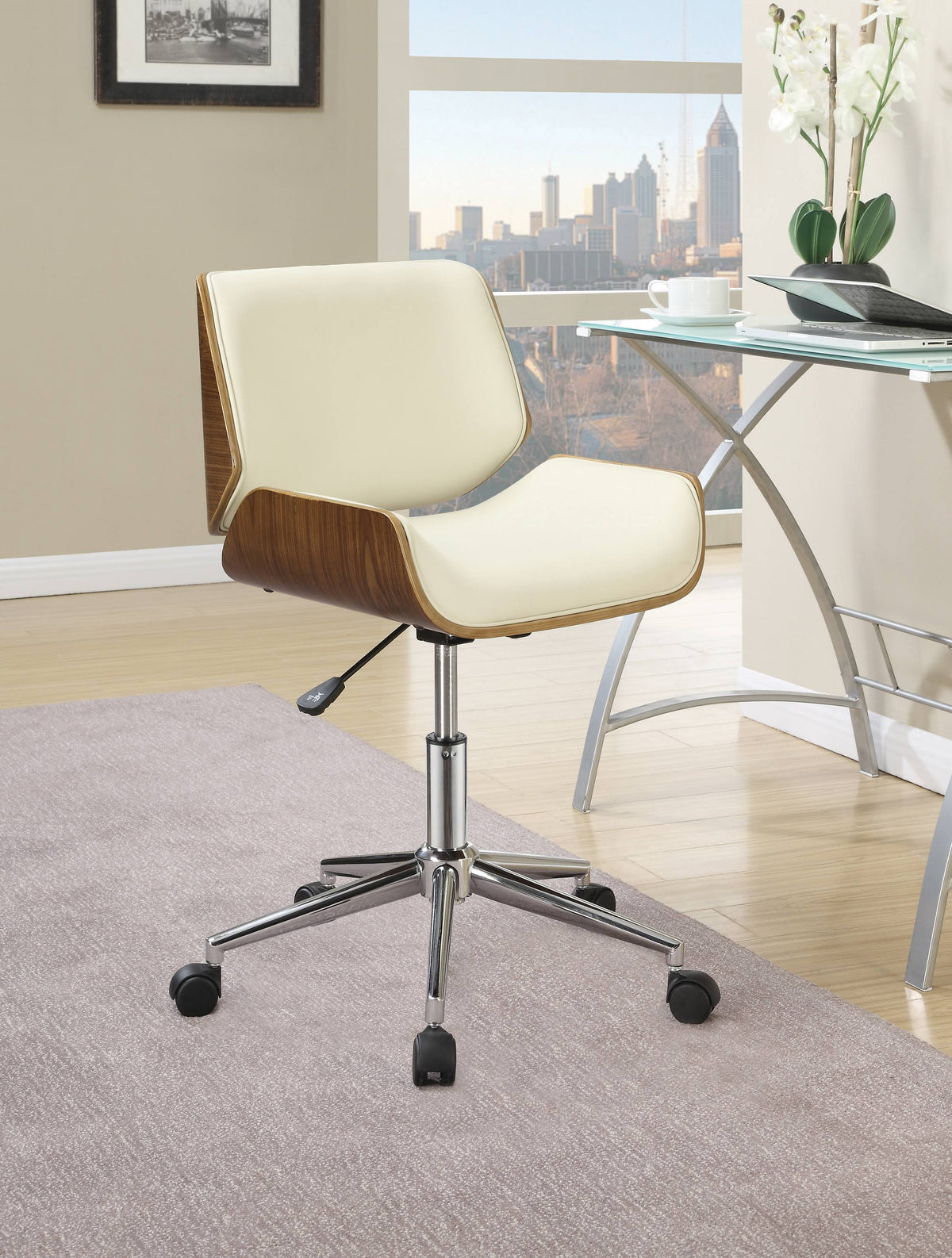 Black Faux Leather Office Chair N782054
