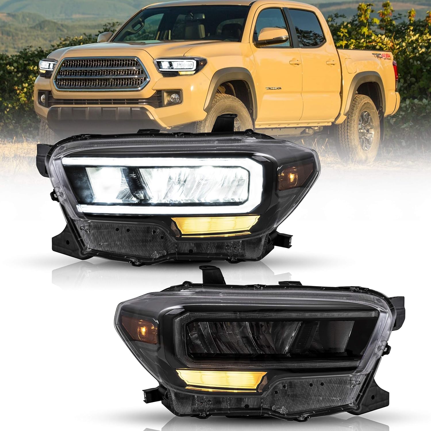 Smoked Taillights for Toyota Tacoma 2016-2021 C40230