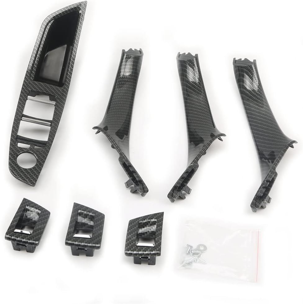 7PCS Carbon Fiber Pattern Inner Trim Door Handle Replacement Pack of 2 V853
