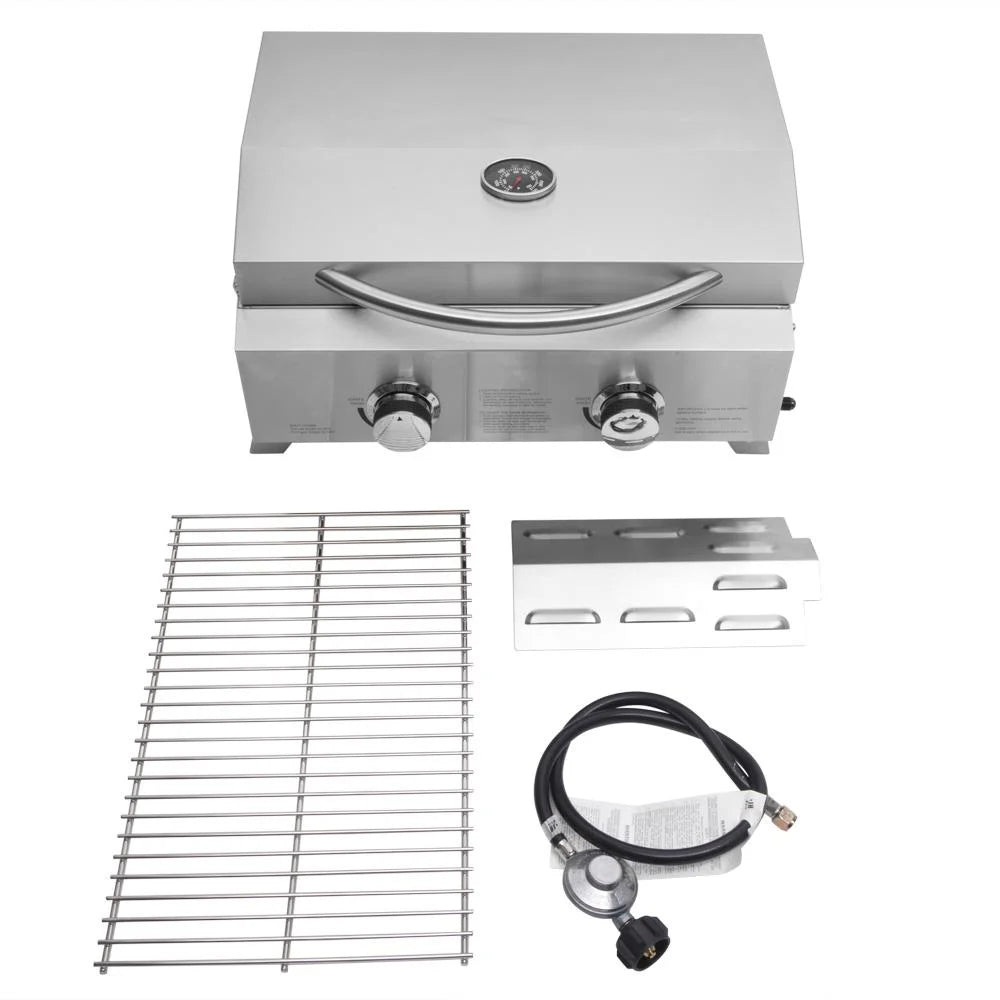 Stainless Steel Propane Grill with Foldable Leg E98986