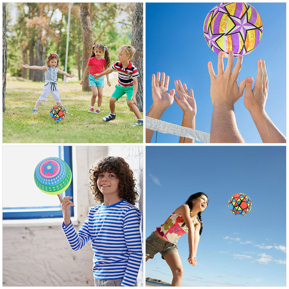 6 Pcs Inflatable Beach Ball Volleyball for Kids B74332