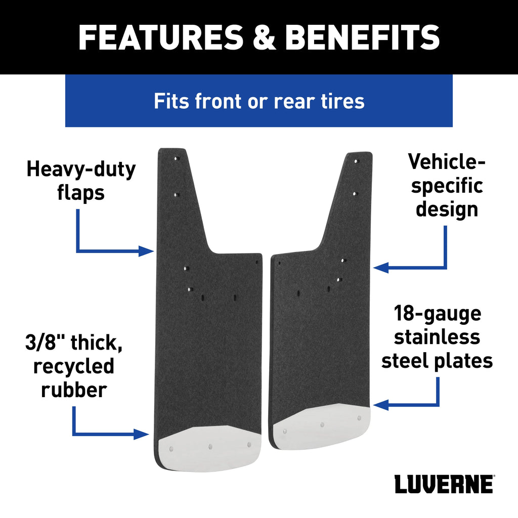 Textured Rubber Mud Guards, 2 Flaps A8436