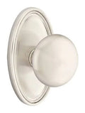 Satin Nickel Dummy Pair Knob with Oval Rosette C533