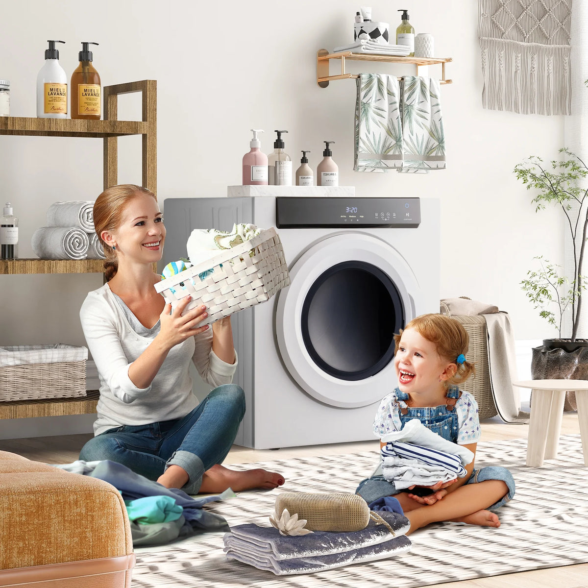 Electric Portable Clothes Dryer with Stainless Steel Tub P2134
