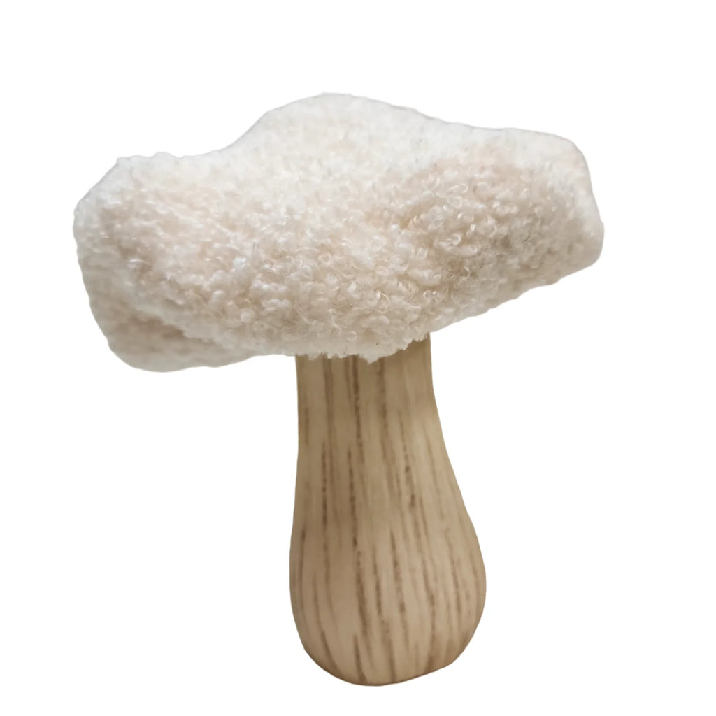 Cream Sherpa Mushroom Decor G299