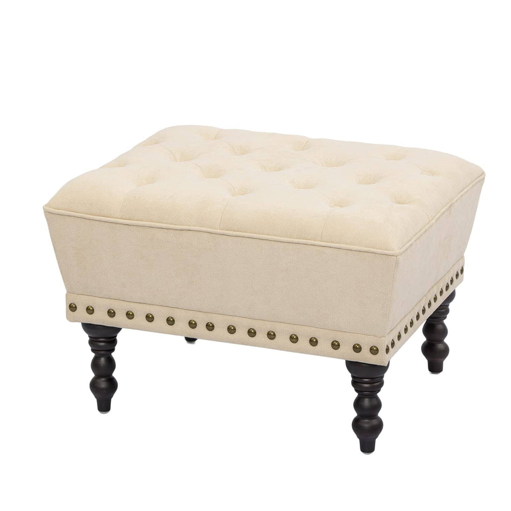 Ottoman Footstool with Nailhead 17 Inches High G821227