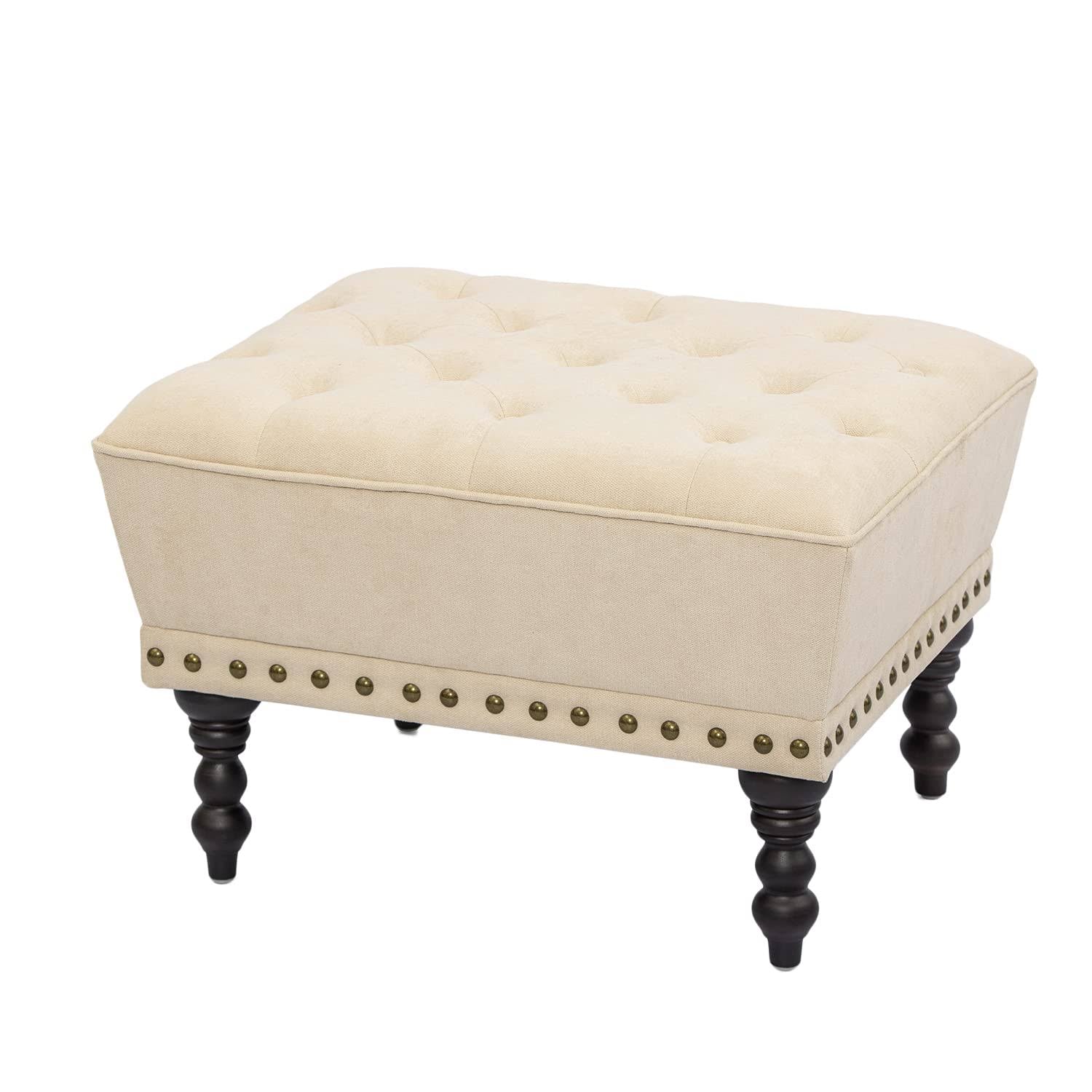 Ottoman Footstool with Nailhead 17 Inches High G821227