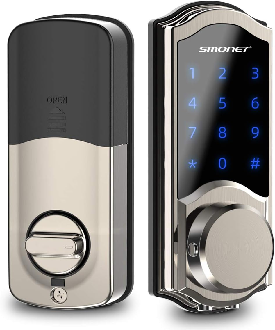 Smart Deadbolt Door Lock with Touchscreen Keypad and Physical Keys V927