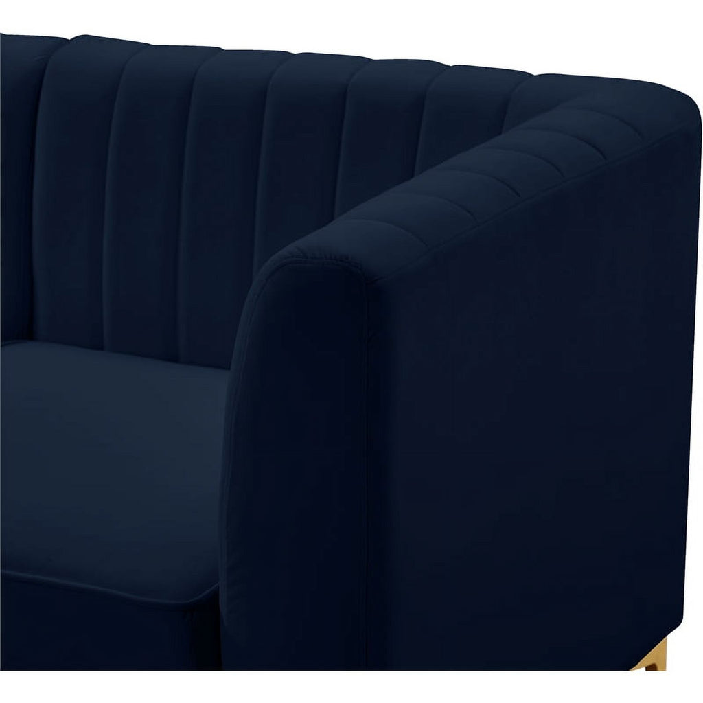 Navy Velvet Corner Chair B235