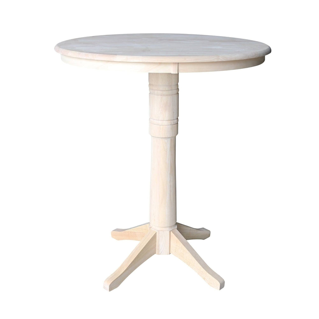 Round Pedestal Bar Height Table with 2 Bar Height Stools I901854