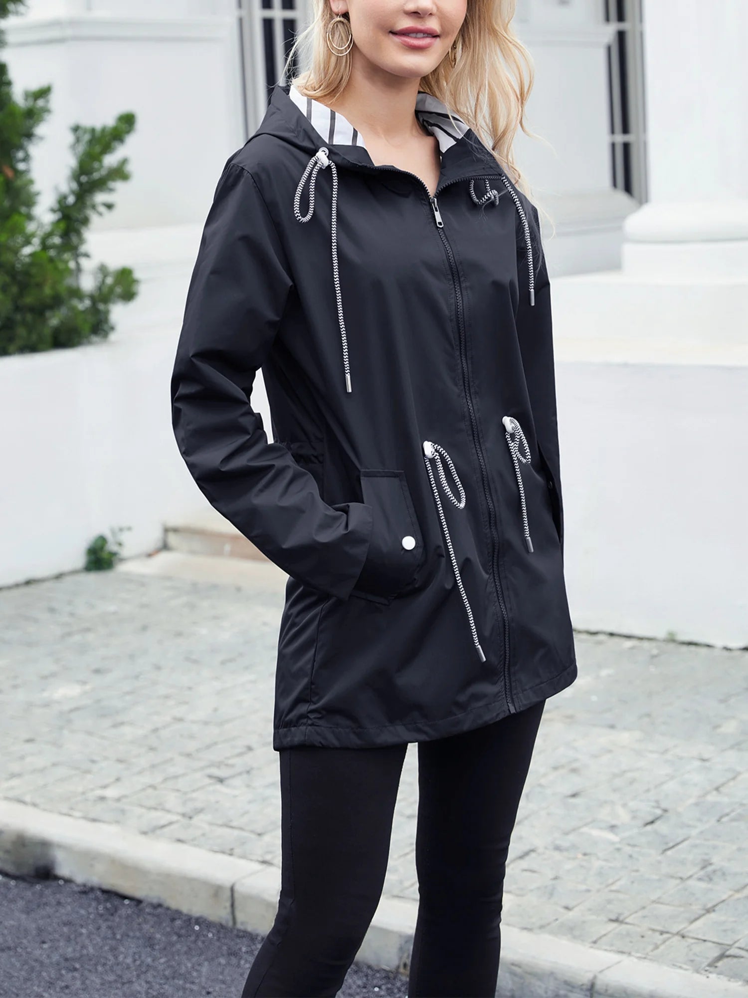 Waterproof SoftShell Ski Jacket with Hood V875464