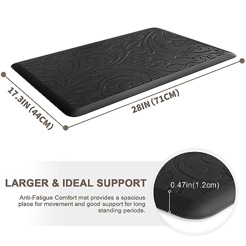 2PCS Grey Anti-Fatigue Kitchen Mat W8285