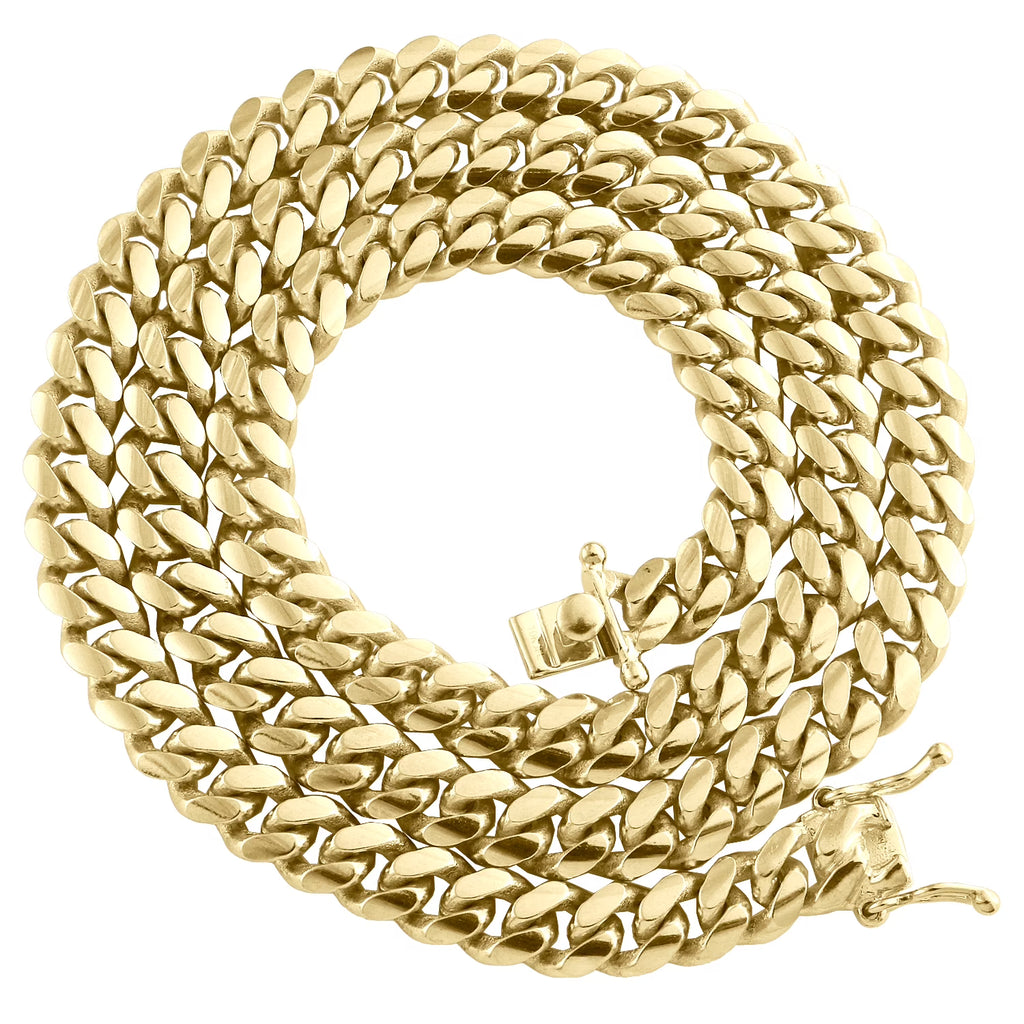 10K Yellow Gold Solid Miami Cuban Link Chain Necklace 30 Inch L76953