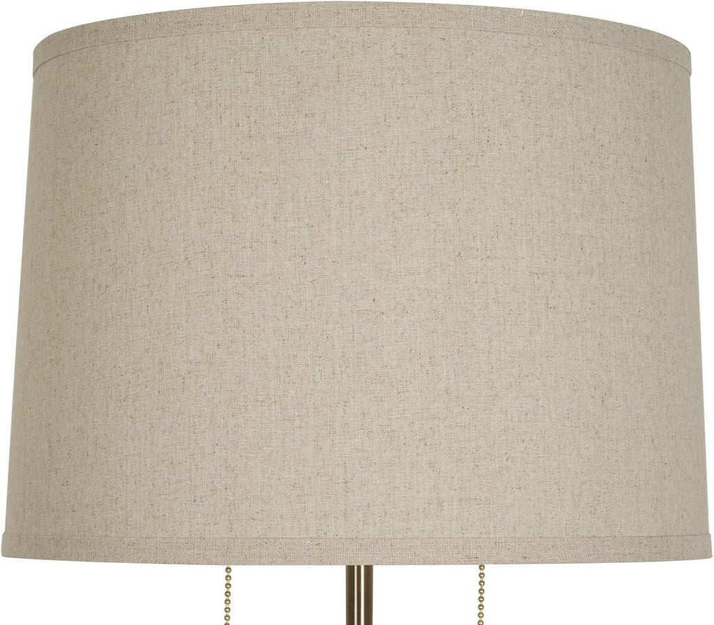 Black & Antique Brass 2-Light Table Lamp Z9035