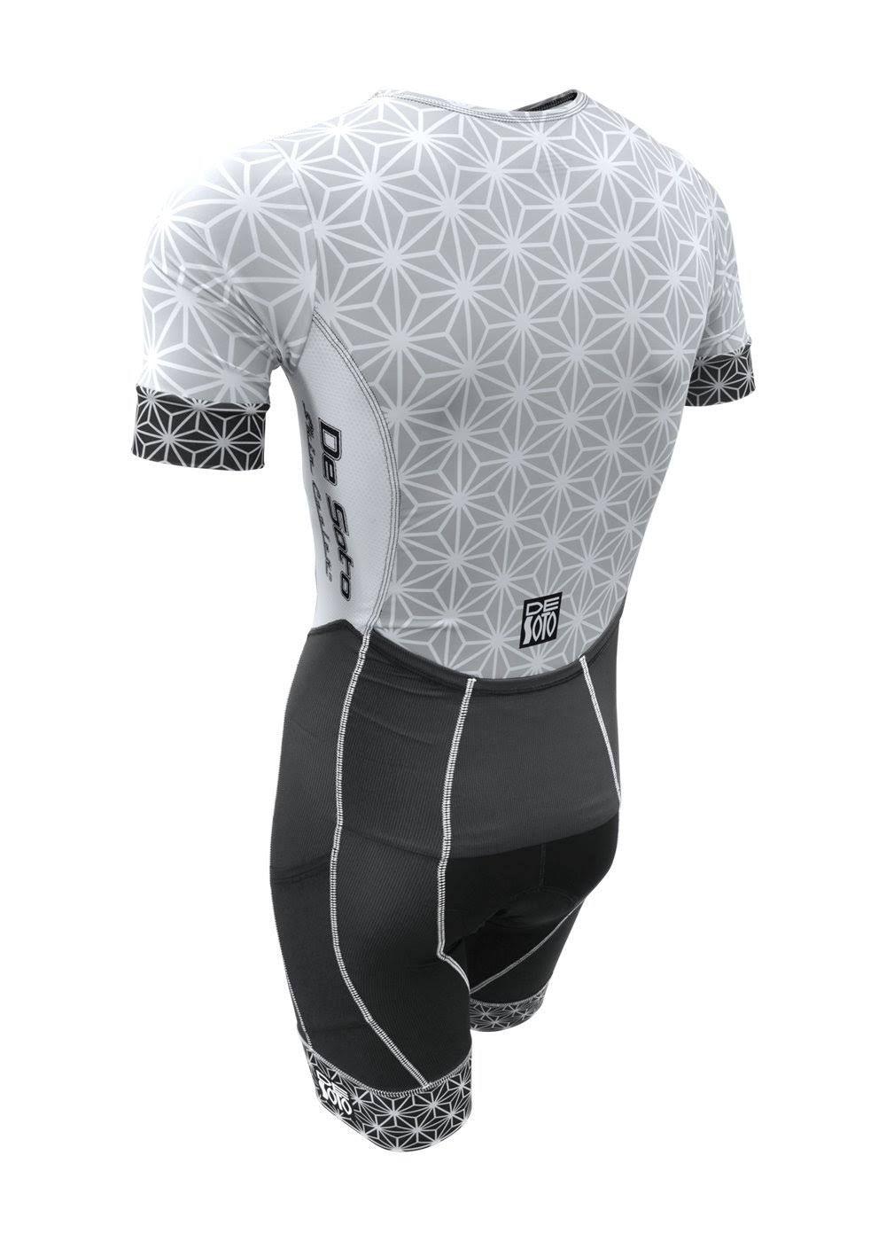 Blue Sparkle Sleeved Tri Suit H537