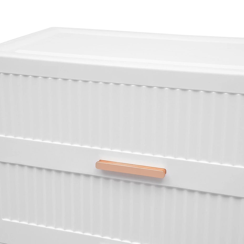 White 6-Drawer Plastic Chest Dresser D88802