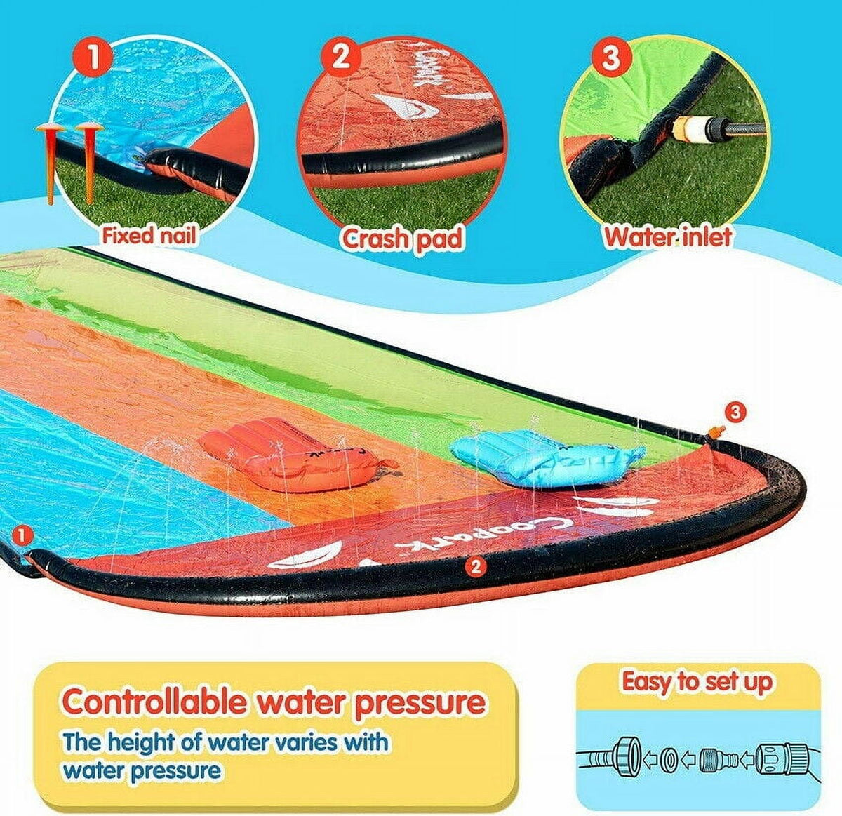 20' Inflatable Water Slide V3340