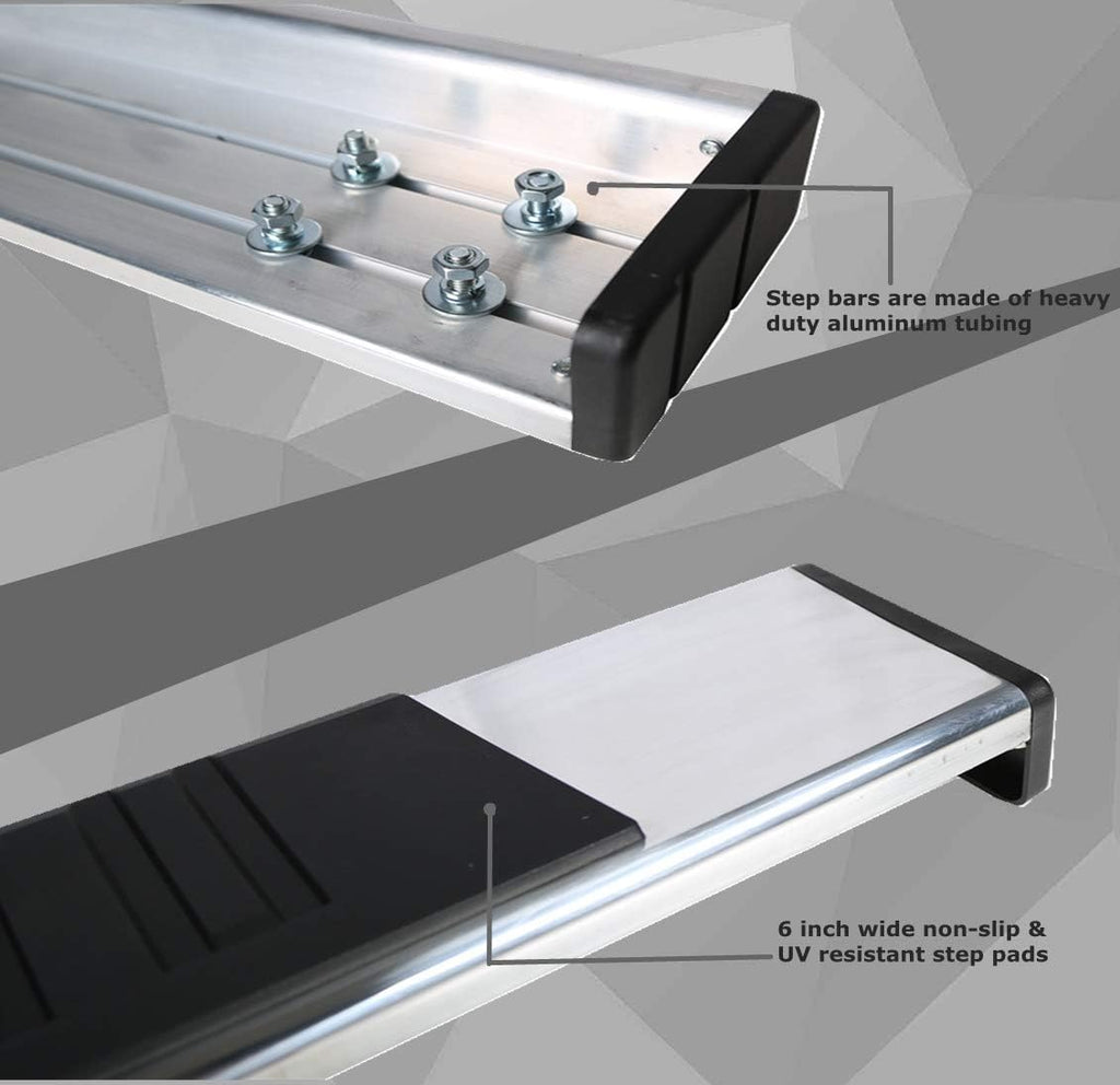 6in Aluminum Running Boards Side Bars A914