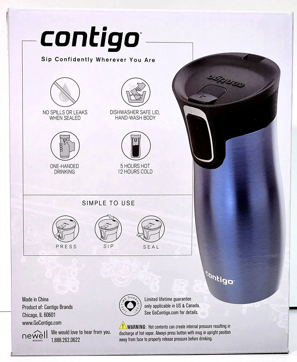 14 Oz. Travel Mug, 2 pk. Stainless Steel J4367