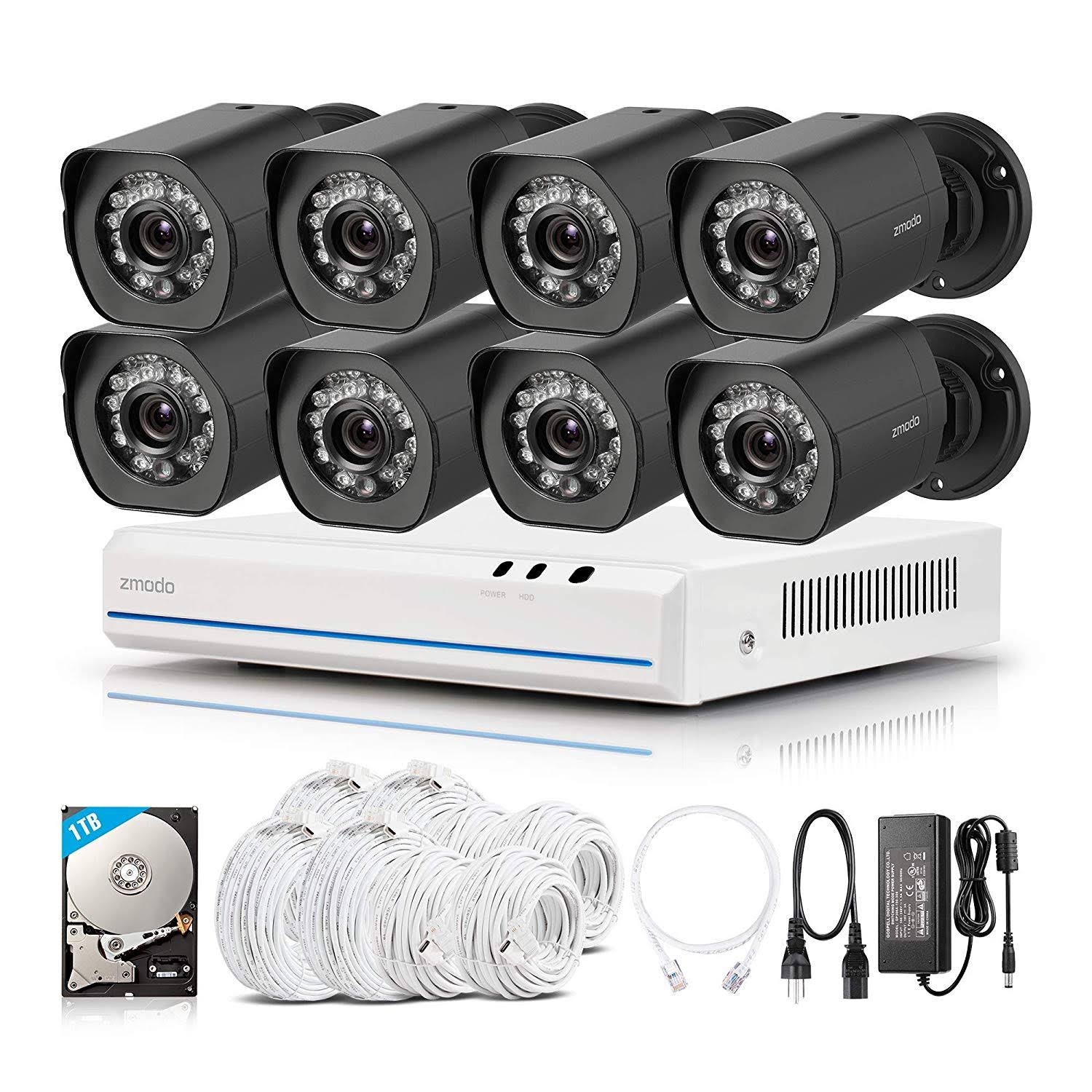 8CH NVR with 8 Cameras 1TB HDD E834507