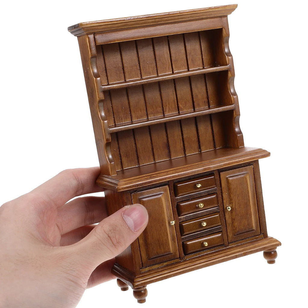 Walnut Color Wooden Doll House Bookcase T1787