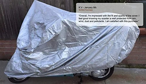 Motorcycle Cover with Reinforced Securing Straps and Storage Bag R627190