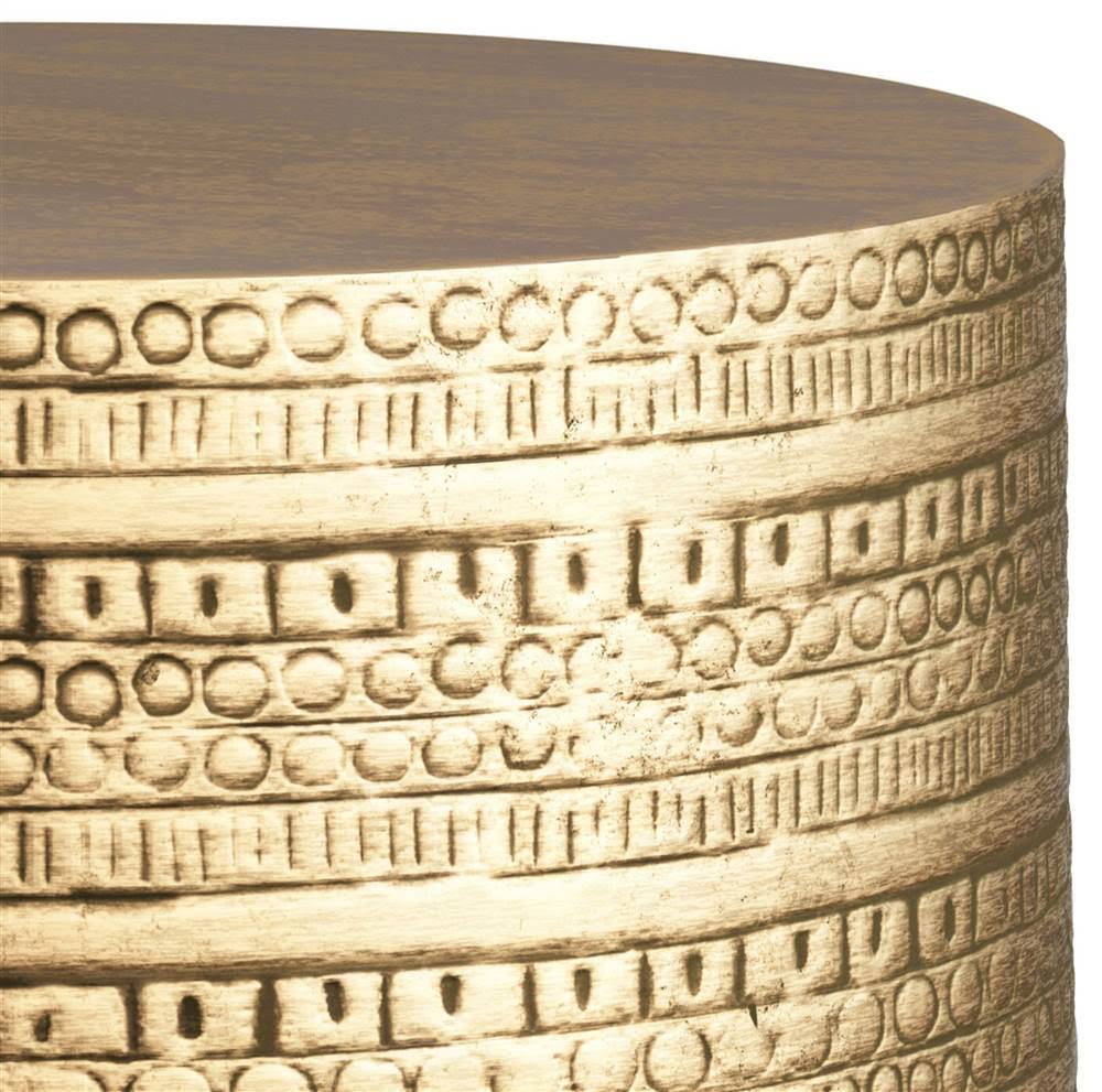 Antique Gold Metal Accent Table N80742