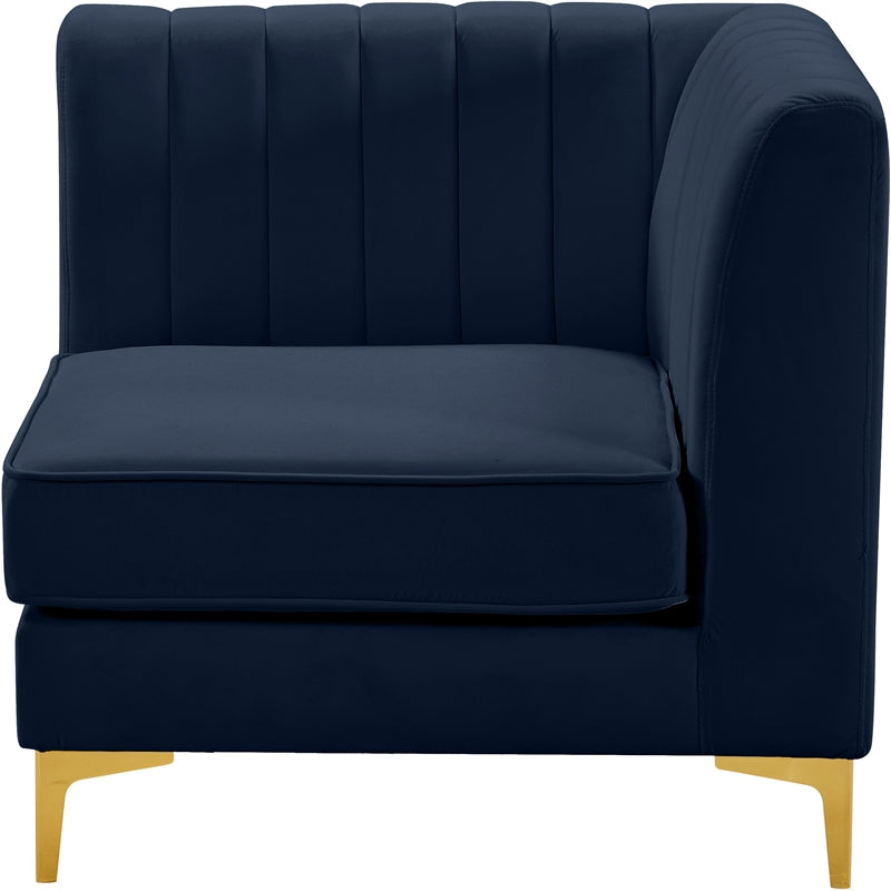 Navy Velvet Corner Chair B235