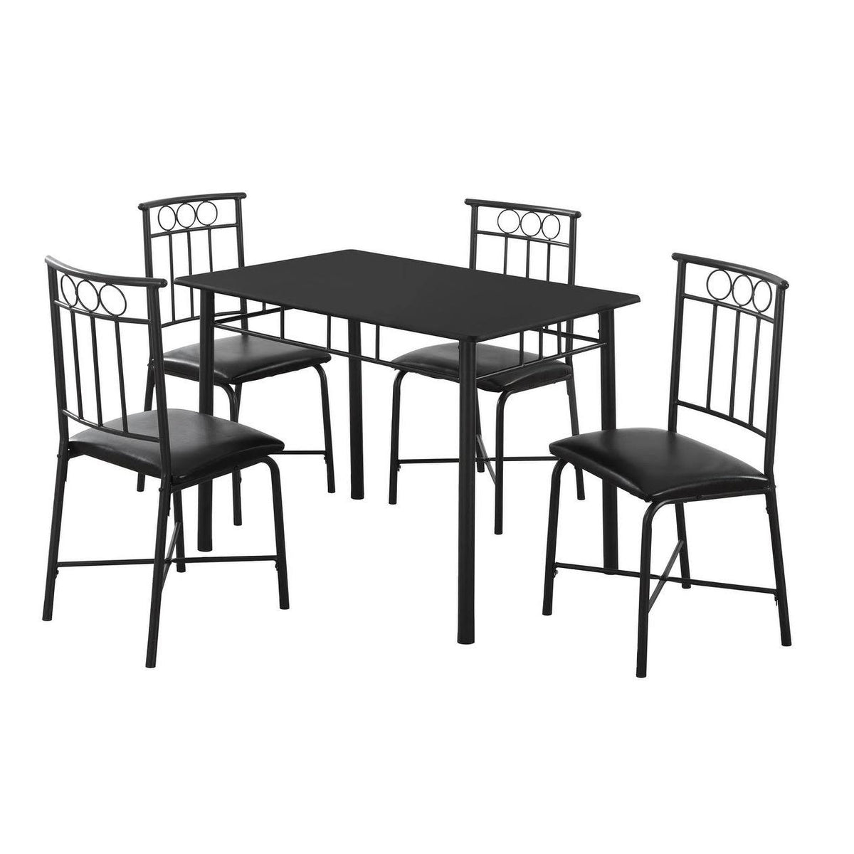 Black Metal 5 Piece Dining Set P8359