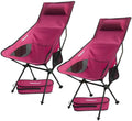 2 Pack Portable Camping Chairs with Carry Bag Q57336