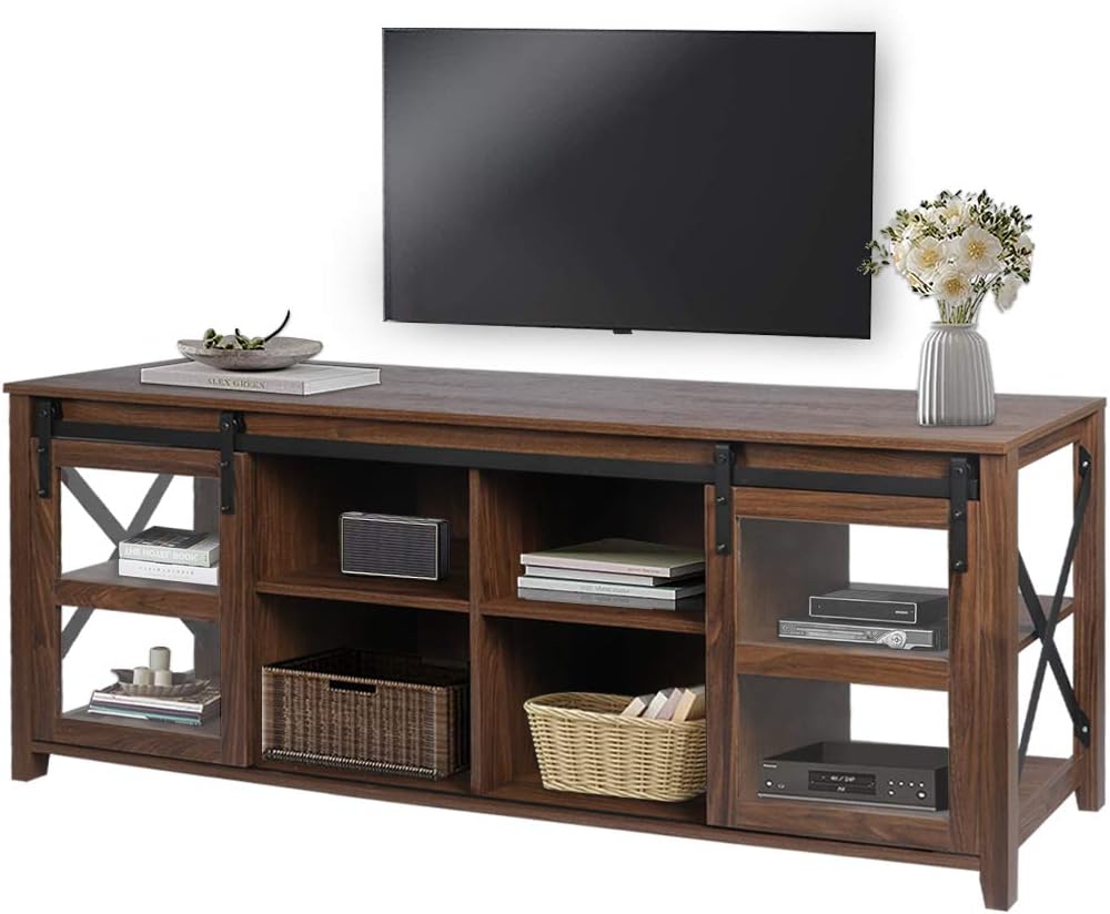 Gray TV Console with Storage P605773